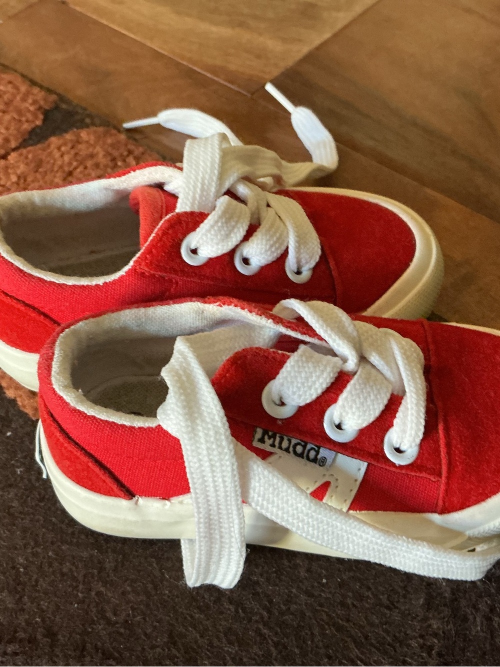 Mudd Kids Bright Red Canvas Sneakers with White Laces